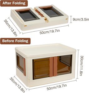 Modern Single Transparent Eco-Friendly Durable Household Organizer Bins Front Opening <b>Large</b> Capacity Plastic Storage Bedding - Product Image 2