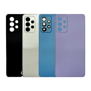 <span class=keywords><strong>Cover</strong></span> posteriore in vetro con design a barra per <span class=keywords><strong>Samsung</strong></span> A52 con copertura per obiettivo fotocamera - Product Image 1