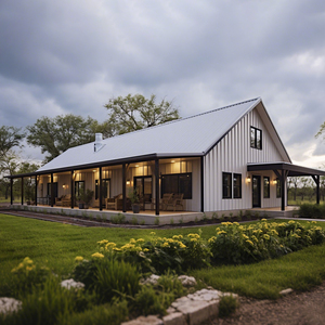 Villa préfabriquée d'usine chinoise, maison préfabriquée en acier léger, maison miniature de luxe personnalisée, 3 à 4 chambres, hôtel, salle de bain, cuisine - Product Image 5