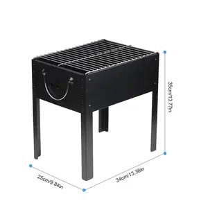Superior Quality Rectangle Portable Small Mini Charcoal Barbecue Stove Bbq Grill Indoor For Outdoor Camping