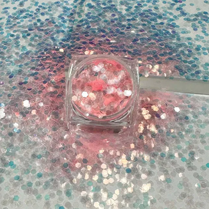 Рельефные переливающиеся блестки смешанных размеров в форме шестигранников для изделий из смолы, слаймов и стаканов - Product Image 2