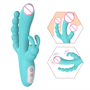 Luxuriöser 3-in-1 Elektrischer Kaninchen-Vibrator Anus-Stimulations-Massagegerät Dildo Klitoris-<span class=keywords><strong>Stimulator</strong></span> für Weibliche Masturbation Sexspielzeug - Product Image 6