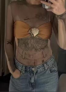 Seashell correa de ropa grande anillo de cadena ropa anillo de Metal Correa anillo conector adornos de Metal accesorios para traje de baño - Product Image 6