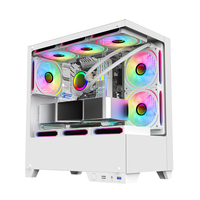 AntarcChill 0.5mm SPCC Dual Tempered Glass Steel Computer Cabinet Game PC Case Tempered Glass Side Panel Desktop Cases