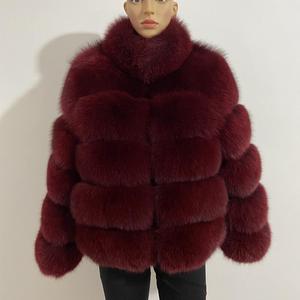 Cappotto in Vera Pelliccia di Volpe Beiziru, Giacca Bomber Invernale da Donna con Collo Alto alla Moda - Product Image 5