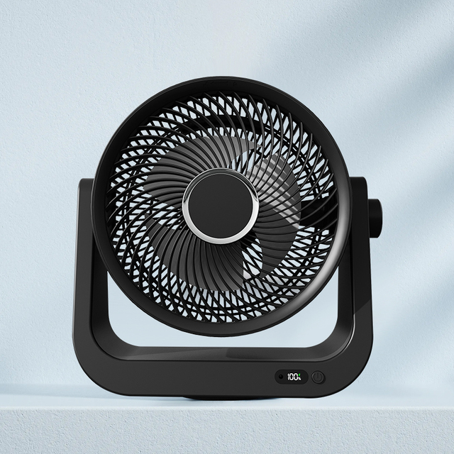 Custom Logo Portable Desk Fan Powerful USB Mini Fan Stepless Led Digital Display Adjustment Handy Air Cooling Rechargeable