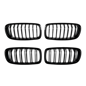 Grilles de voiture BMW pour Série 3 F30 F31 F35 2013-2019, ligne simple, ligne double, entièrement noires, modification du pare-chocs - Product Image 5