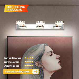 โคมไฟติดผนัง LED โครเมียมทันสมัย 4 ดวง E27 แสงวอร์มไวท์ สำหรับห้องน้ำ ติดตั้งบนผนัง 3500K 220V - Product Image 2