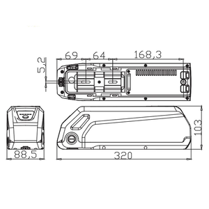 <span class=keywords><strong>Batterie</strong></span> Li-ion 48v 14ah 15ah 17.5ah pour Eilleo Ebike M6 M7 X PREMIUM XP TRIKE Qmwheel V20 Mini <span class=keywords><strong>36V</strong></span> <span class=keywords><strong>13Ah</strong></span> - Product Image 6