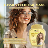 Haarmaskercrème voor thuisgebruik met passievrucht voor kleurbescherming, herstelt glans, 1000g, rijke biologische formule, voor gekleurd haar, hydraterend