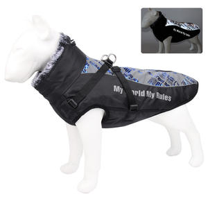 防水耐寒性屋外ジャケット大型犬用フリースライン肥厚暖かい反射犬用コットンコート - Product Image 6