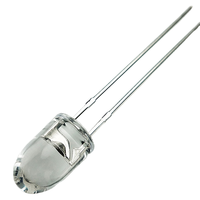 3mm Saf Yeşil Renkli Kubbe Şeklinde Şeffaf Delikli LED Ampul Maks. Ters Gerilim 5V Epoksi Reçine