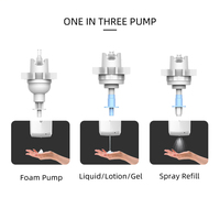 Distributeur automatique de savon liquide à main Distributeur de désinfectant Support mural 1000ml Pompe à capteur électrique sans contact pour salle de bain Cuisine
