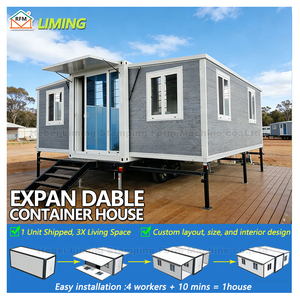 Maison conteneur en acier préfabriquée pliable à double aile extensible de 20 à 40 pieds, deux chambres, une salle de bain, <span class=keywords><strong>pour</strong></span> bureau ou hôtel - Product Image 6