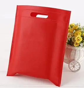 Servicio de OEM precio barato reciclable bolsa de transporte D corte no tejido bolsa de marketing