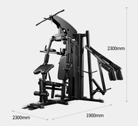 Station de musculation tout-en-un pour 3 personnes, usage commercial, équipement d'entraînement musculaire multifonctionnel en métal pour un entraînement complet du corps
