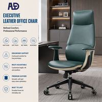 Chaise de bureau de direction de luxe, dossier haut, en cuir PU, ergonomique, pivotante et réglable, pour bureau de PDG