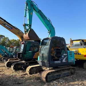 Excavadora de Orugas Kobelco SK75 de Segunda Mano de Alta Calidad, Motor, Caja de Cambios, Bomba y PLC Originales de Japón, 7.5 Toneladas, Cucharón de 0.6m - Product Image 1
