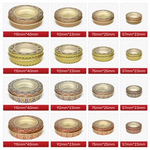 1g 2g 3g 5g 10g Small Round Clear Window Red Metal Food Grade Saffron Tin Box for Candy & Chocolate Packaging - Product Image 2