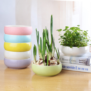 Spezieller Blumentopf für die Wasser kultur von nicht porösem Wasserkultur-Lotus topf aus <span class=keywords><strong>Narzissen</strong></span> keramik mit großem Durchmesser - Product Image 1
