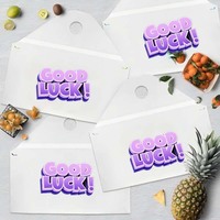 Sacs en LDPE robustes à soufflet inférieur imprimés en héliogravure personnalisés avec poignée à patch et logo personnalisé pour l'emballage alimentaire (lait, restaurant, café)