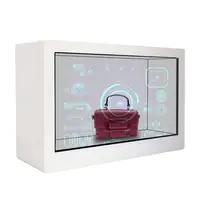 Écran publicitaire 3d 17 pouces LCD transparent vitrine d'armoire affichage numérique intelligent