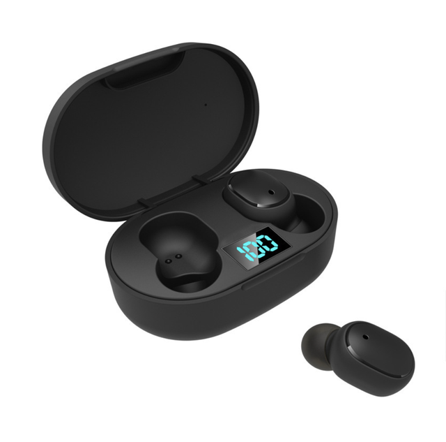 E6S TWS B T 5.1 Earphone Wireless Earbuds Noise Cancelling Mic Headphones LED Headset for Mobile Audifonos Gamer