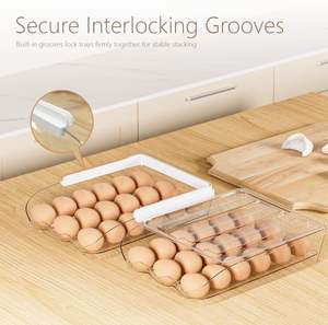 Productos en Oferta 2026: Contenedor de Huevos de Gran Capacidad para Refrigerador, Organizador de Huevos Multicapa - Product Image 3