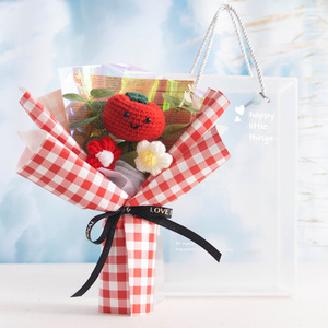 Bouquet di Fiori Artificiali in Lana Fatti a Mano, Decorazione Ecologica per Soggiorno, Regalo Creativo per la Festa della Mamma - Product Image 4