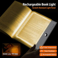 Lampu Buku LED Nirkabel 2-in-1 Isi Ulang dengan 3 Suhu Warna yang Dapat Disesuaikan, Lampu Baca Pintar, Lampu Tidur Samping Tempat Tidur dengan Timer