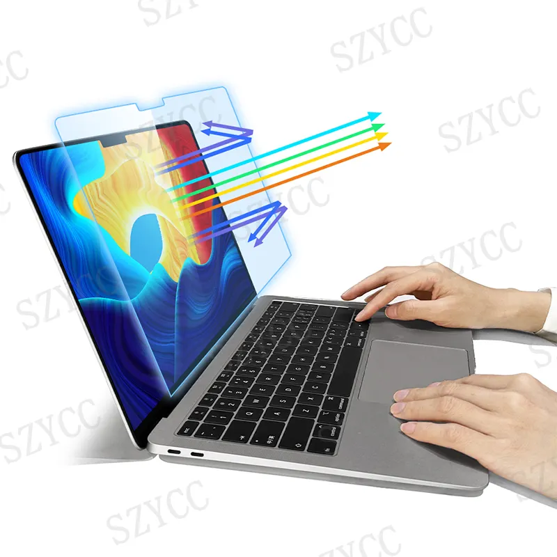 Dễ dàng để cài đặt rõ ràng cao trong suốt chống ánh sáng màu xanh chống xước màn hình máy tính bảo vệ cho MacBook Pro 16 inch
