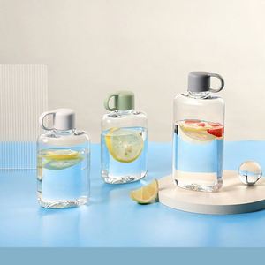 Custom 360ml/500ml Tritan Plastic Rectangular Transparent <b>Cup</b> for Outdoor Sports Fitness Personalised <b>with</b> Business Logo - Product Image 1