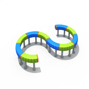 Equipo de entrenamiento sensorial al aire libre para niños, equipo de juego de puente de canoa de equilibrio <span class=keywords><strong>S</strong></span> utilizado en parques, patios escolares - Product Image 5