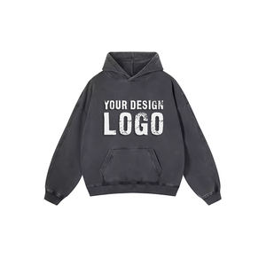 Wholesale OEM Heavy Cotton 420g Vintage Distress Mens Hoodie Street Casual Batik Washed Loose Plus Size Men's Hoodies - Product Image 5