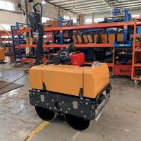 Mini-compacteur routier hydraulique de 0,6 tonne, moteur diesel Changchai, 30 kN, double tambour vibrant, machine de compactage du sol et de l'asphalte