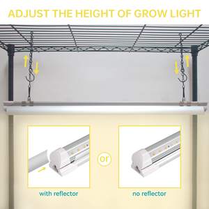 Support réglable et roues pour plantes étagère pour plantes de bricolage avec lumières de croissance étagère pour lumières de croissance à spectre complet pour le démarrage des semences - Product Image 5
