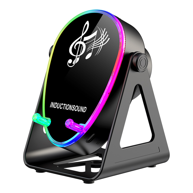 Wireless Induction Speaker Phone Stand Holder with Speaker for iPhone Android Samsung Galaxy