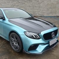 Capot en fibre de carbone style AMG pour Mercedes-Benz Classe E W213 2016-2020, noir brillant 3K, remplacement