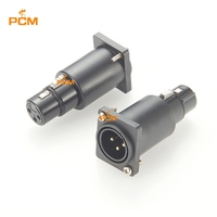 Adaptateur XLR 3 broches mâle-femelle en forme de D pour montage sur panneau, pour système de console de mixage de diffusion sur scène, équipement audio, montage en rack