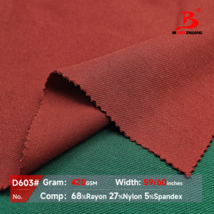 Venta caliente 420gsm 350gsm Twill Ponte <span class=keywords><strong>Roma</strong></span> Fabric 40S NR Rayon Nylon Spandex Pant Fabric, 50S 60S está disponible - Product Image 2