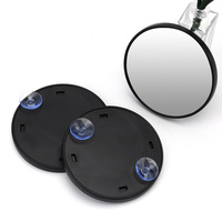 Miroir grossissant double face avec cadre en plastique 10X 23 cm avec 3 ventouses |   Miroir de maquillage portable de voyage