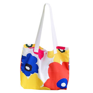 Alla rinfusa simpatica stampa a fiori di cotone con <span class=keywords><strong>vernice</strong></span> da viaggio <span class=keywords><strong>borsa</strong></span> In tela Tote borse della spesa - Product Image 3