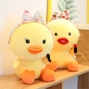 Jouet en peluche personnalisé petit canard jaune jouet en peluche oreiller en peluche canard jaune personnalisé