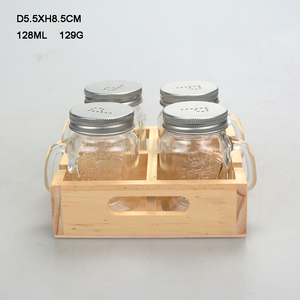 Pot en verre Mason de 4,5 oz avec poignée, idéal <span class=keywords><strong>pour</strong></span> les bougies – Vente chaude - Product Image 1