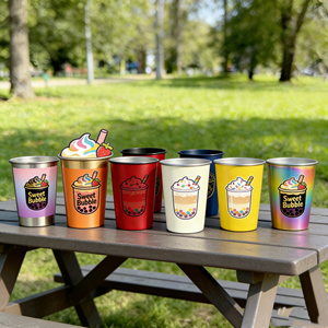 Vente en gros usine – Gobelet réutilisable en aluminium personnalisé de 9oz, 16oz, 20oz, 32oz pour cola, bière, ou comme tasse de stade en métal, avec logo - Product Image 1