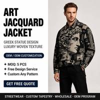 Nouvelle arrivée, veste en tapisserie vintage brodée sur mesure, streetwear pour hommes, mode, vêtements respirants de haute qualité