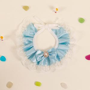 نمط حلو الحيوانات الأليفة الدانتيل سال لعابه منشفة القط القوس الكلب وشاح الصوف البوليستر للجميع بما في ذلك هالوين الشتاء الربيع زينة الحيوانات الأليفة - Product Image 4