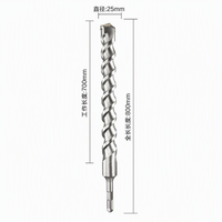 Foret à percussion SDS Plus à queue carrée, haute vitesse, tranchant et durable, en carbure YG8C pour perçage métallique DCF-25800 110mm