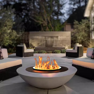 Cheminée moderne ronde à vapeur d'eau, autoportante, flamme artificielle à vapeur, sans chauffage, foyer décoratif pour villa, jardin et terrasse d'hôtel - Product Image 1