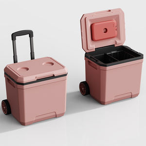 صندوق مبردات صلبة بعجلات محمول مقاوم للتسرب مع عجلات صندوق مبرد دوار مبرد بعجلات مبرد كبير - Product Image 3